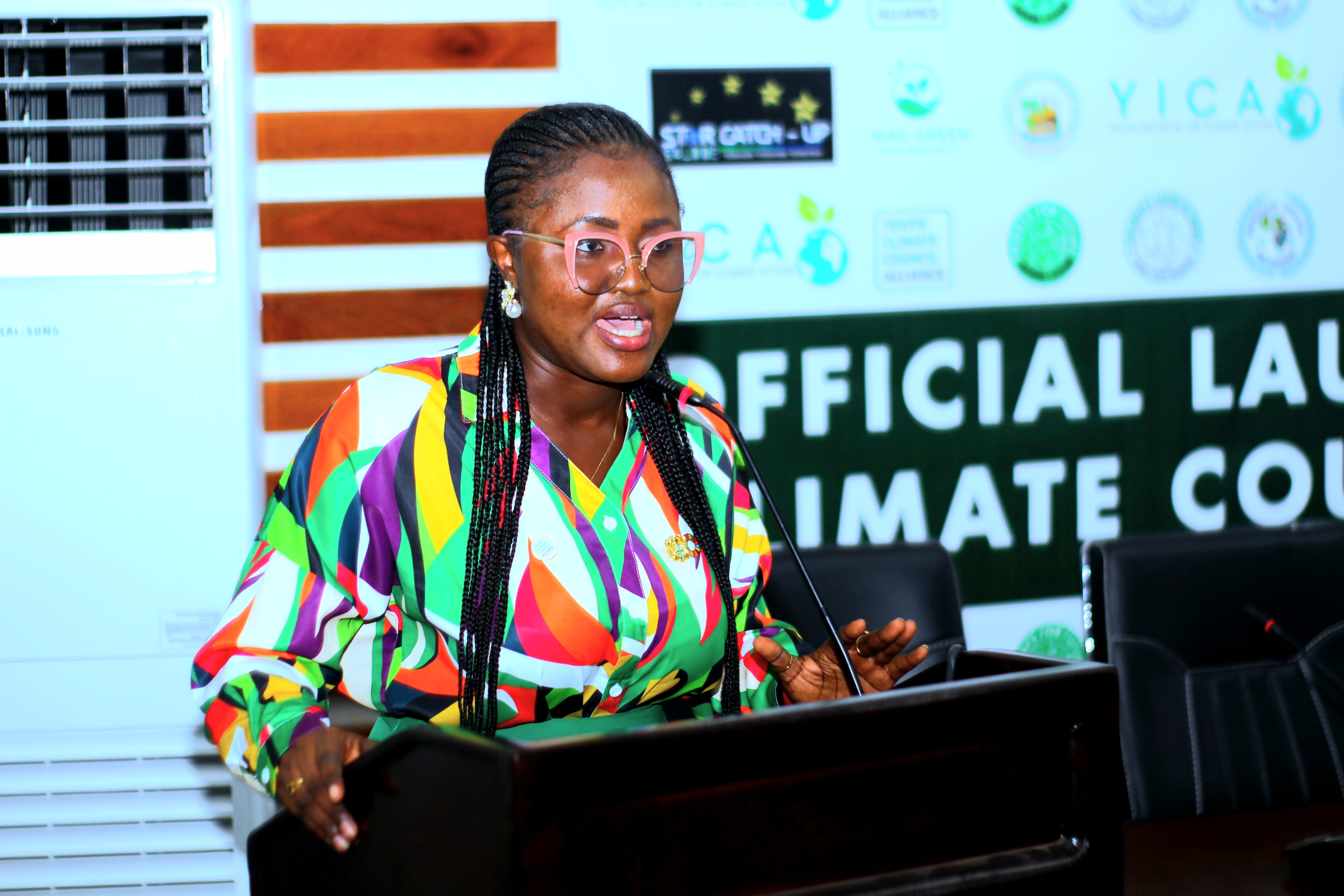 Esther Yellie Kamara speaking